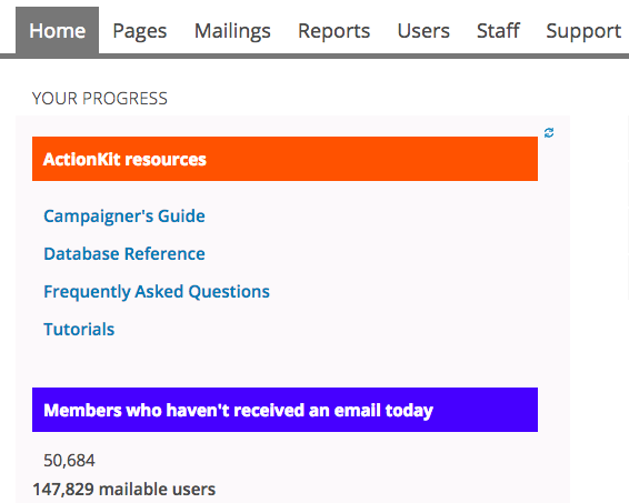 Out of our 147,000 mailable users, about 50,000 haven’t heard from us yet today.